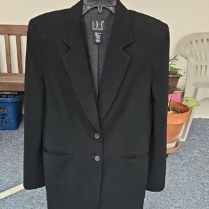 INC International Concepts Women's Classic Black Blazer Euc